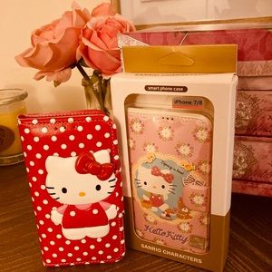 Hello Kitty Phone Wallet with Red Polka Dots